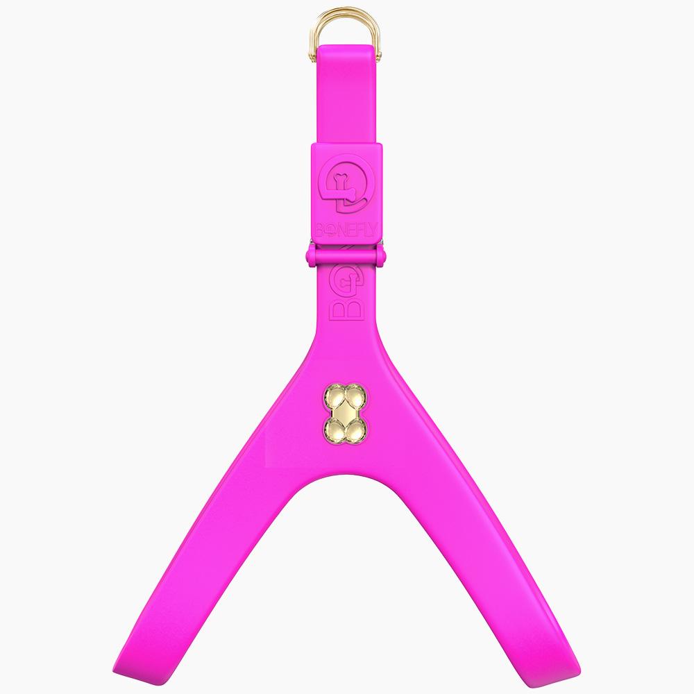 Boneflex Harness Hot Pink Gold Bones