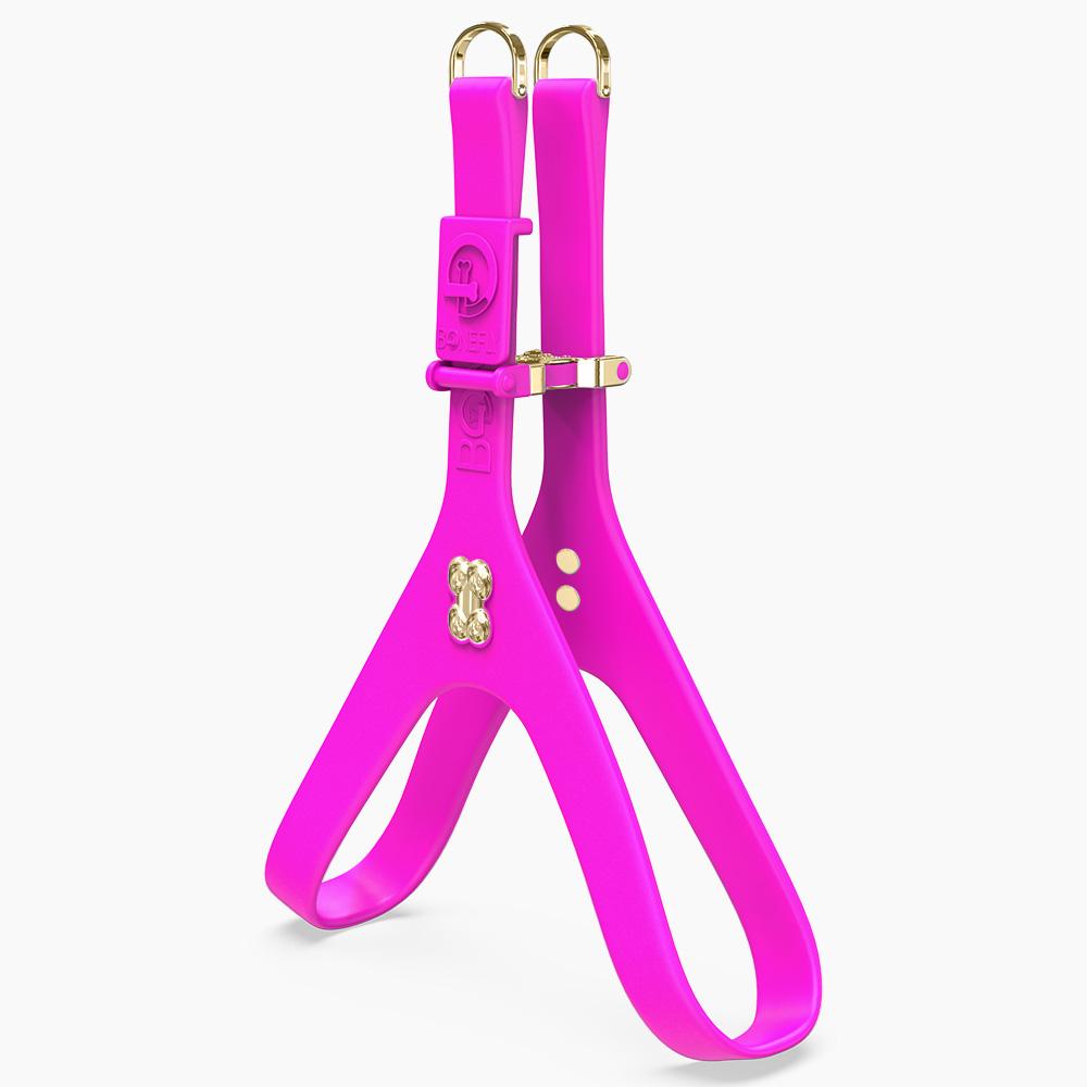 Boneflex Harness Hot Pink Gold Bones