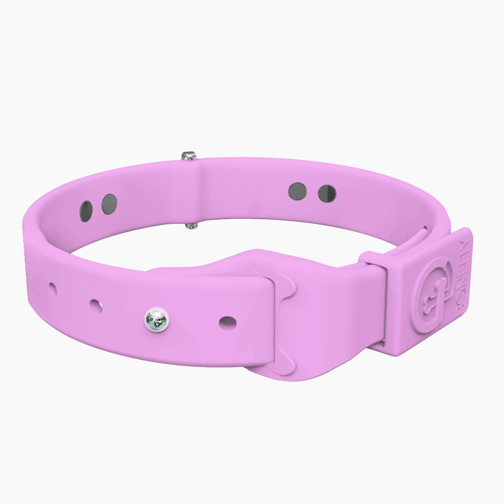 Boneflex Collar Lavanda + Hueso Cristales Swarovski