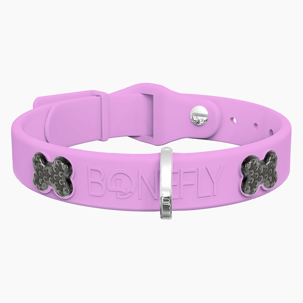 Boneflex Collar Lavanda + Hueso Cristales Swarovski