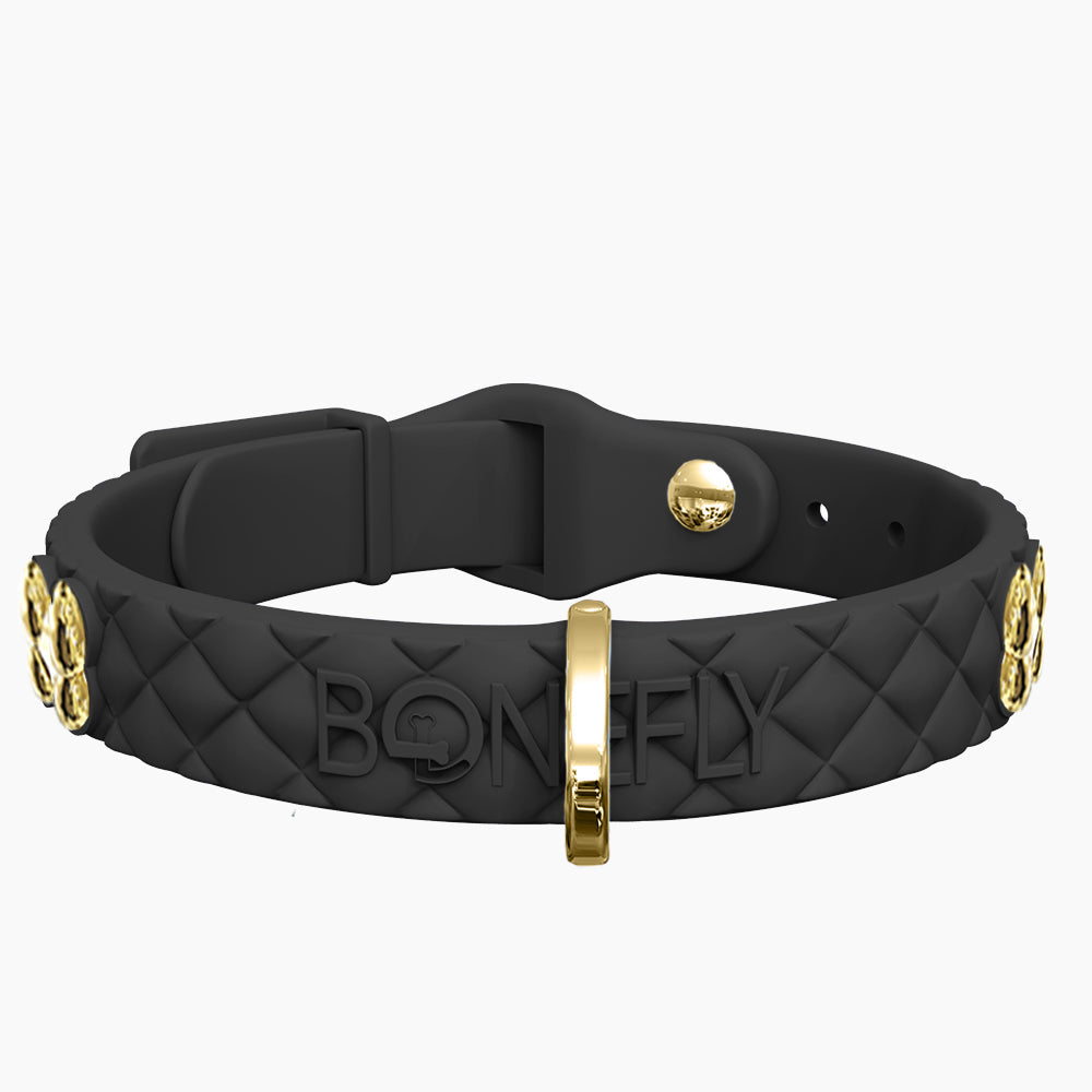 QuiltFLY Collar + Hueso Dorado Liso